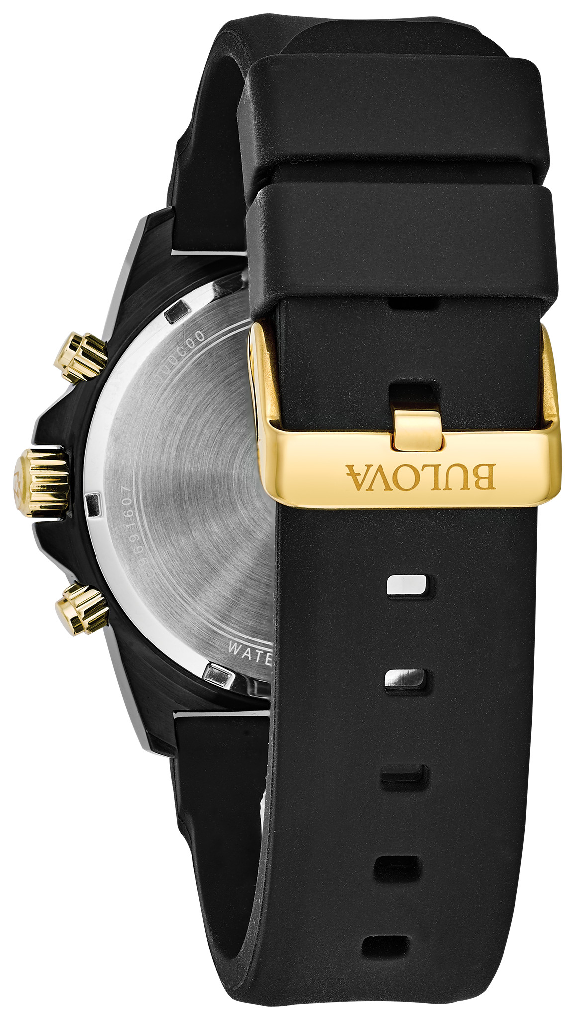 腕時計 ブローバ BULOVA マリンスター ブラック ゴールド 98B278